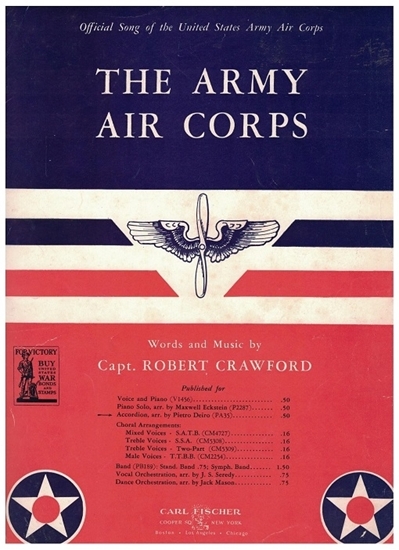 Picture of The Army Air Corps Official Song (Off We Go....), Capt. Robert Crawford, arr. Pietro Deiro for accordion solo