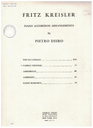 Picture of Caprice Viennois, Fritz Kreisler, arr. Pietro Deiro