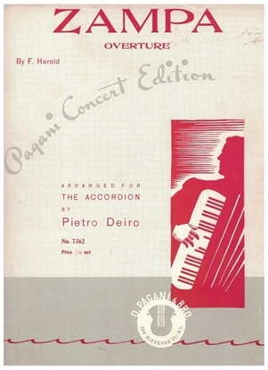 Picture of Zampa Overture, Ferdinand Herold, arr. Pietro Deiro, accordion solo