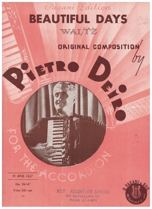 Picture of Beautiful Days, Pietro Deiro, accordion solo