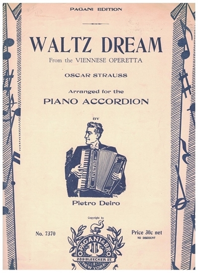 Picture of Waltz Dreams, Oscar Strauss, arr. Pietro Deiro, accordion solo
