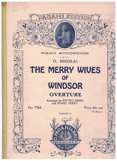 Picture of The Merry Wives of Windsor Overture, Otto Nicolai, arr. Pietro Deiro, accordion solo