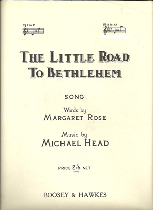 Picture of The Little Road to Bethlehem, Michael Head, low voice sheet music, used