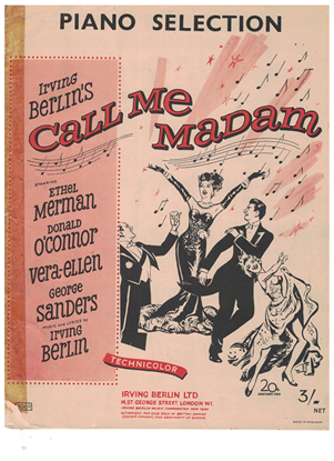 Picture of Call Me Madam, Irving Berlin, arr. Felton Rapley, piano solo selections