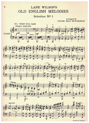Picture of Old English Melodies, compiled H. Lane Wilson, arr. Victor Hely-Hutchinson for piano solo