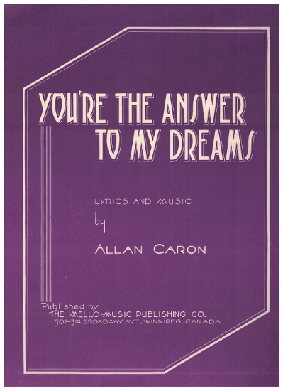 Picture of You're the Answer to My Dreams, Allan Caron
