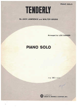 Picture of Tenderly, Jack Lawrence & Walter Gross, arr. Lou Singer, piano solo