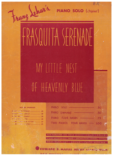 Picture of My Little Nest of Heavenly Blue (Frasquita Serenade), Franz Lehar, arr. Luis Sucra for piano solo