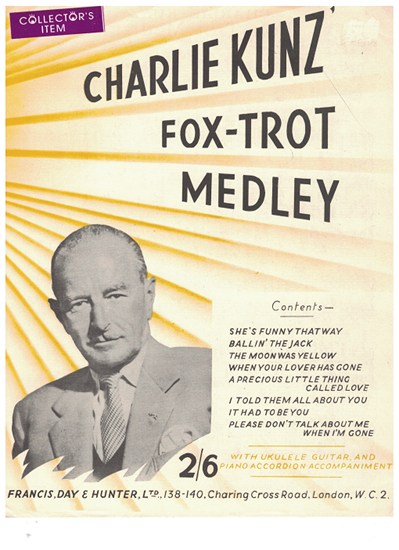 Picture of Charlie Kunz Fox-Trot Medley No. 1, arr. Dudley E. Bayford, piano solo 