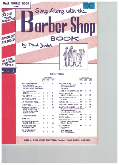 Picture of Sing Along with the Barber Shop Book, arr. Paul Yoder 