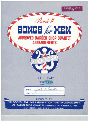 Picture of Songs for Men Book 2, Barber Shop Quartet 
