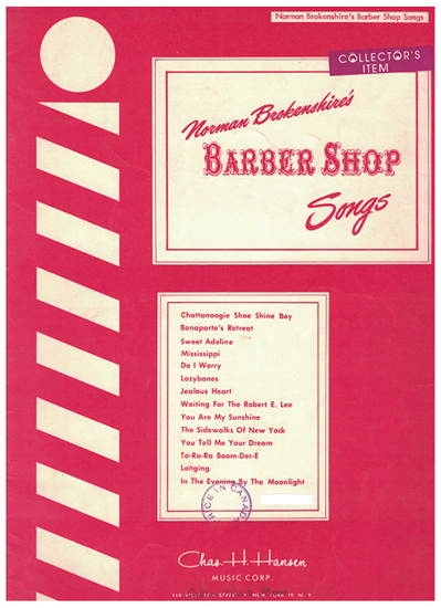 Picture of Barber Shop Songs, arr. Norman Brokenshire for TTBB chorus