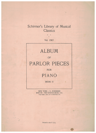 Picture of Album of Parlor Pieces Book II