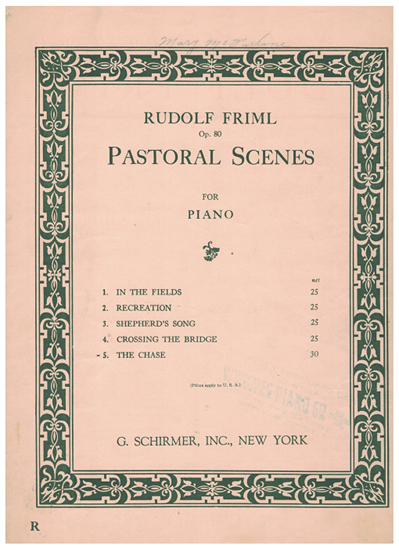 Picture of The Chase, Rudolph Friml Op. 80 No. 5, piano solo 