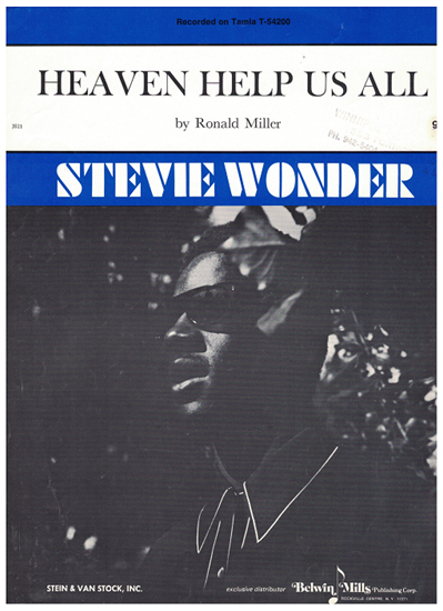 Picture of Heaven Help Us All, Ronald Miller, recorded by Stevie Wonder
