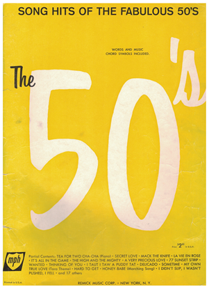Picture of Song Hits of the Fabulous 50's, songbook