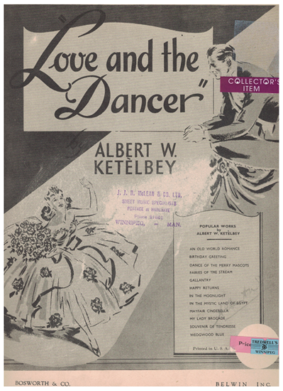 Picture of Love and the Dancer, Albert W. Ketelbey, piano solo 