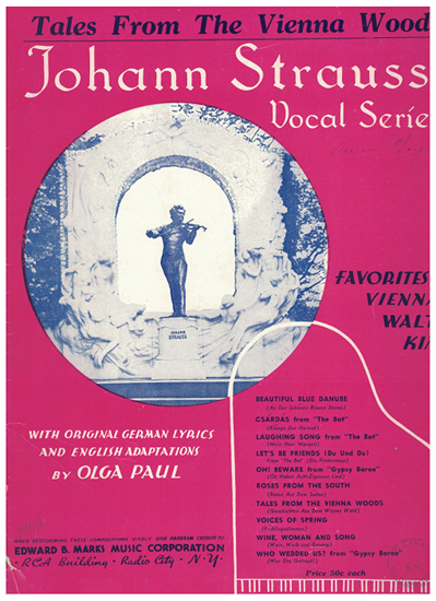 Picture of Tales from the Vienna Woods, Johann Strauss, soprano vocal solo