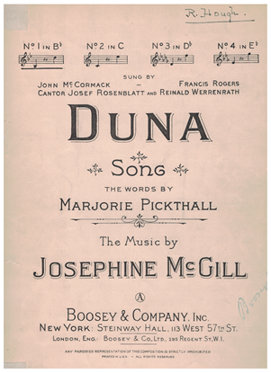 Picture of Duna, Marjorie Pickthall & Josephine McGill, low voice solo