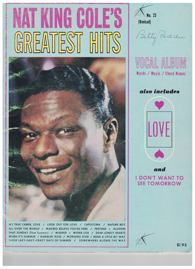 Picture of Nat King Cole's Greatest Hits, songbook