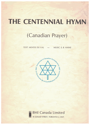Picture of The Centennial Hymn (Canadian Prayer), Mentie Du Val & S. B. Hains