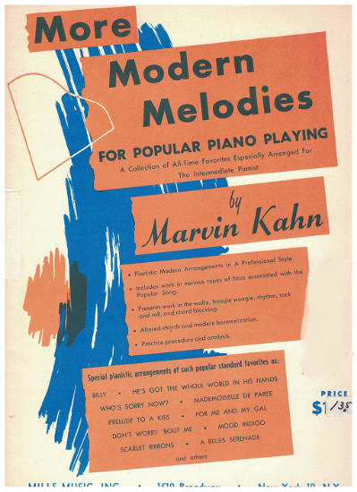 Picture of More Modern Melodies for Popular Piano Playing, Marvin Kahn