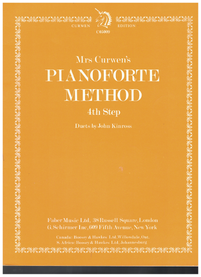Picture of Mrs. Curwen's Pianoforte Method 4th Step(Kinross), piano solo 