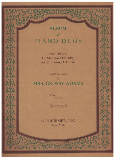 Picture of Album of Piano Duos, arr. Mrs. Crosby Adams