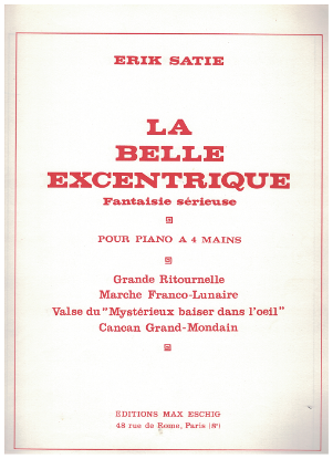 Picture of La belle excentrique, Erik Satie, piano duet 