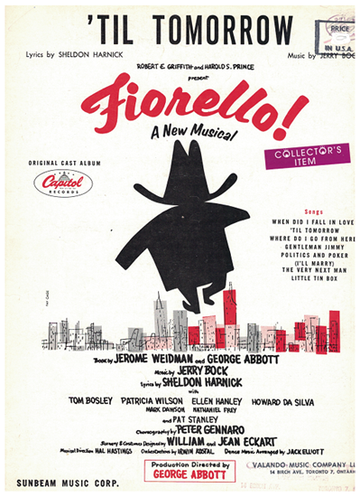 Picture of 'Til Tomorrow, from musical "Fiorello", Sheldon Harnick & Jerry Bock