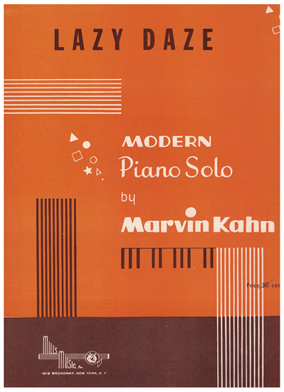 Picture of Lazy Daze, Marvin Kahn, piano solo