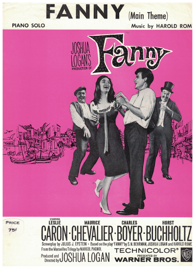 Picture of Fanny, movie title song, Harold Rome, arr. Lou Singer, piano solo