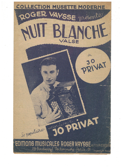 Picture of Nuit Blanche, Roger Vaysse, arr. Jo Privat 