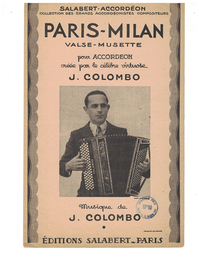 Picture of Paris-Milan, J. Colombo, musette accordion