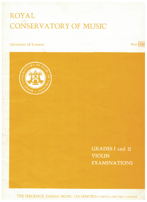Picture of Violin Grade 1 & 2 Exam Book, 1967 Edition, Royal Conservatory of Music, University of Toronto
