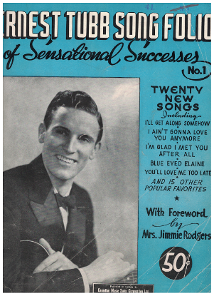 Picture of Ernest Tubb Song Folio No. 1