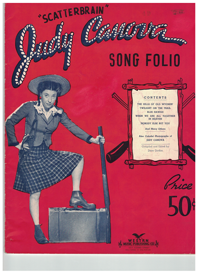 Picture of "Scatterbrain" Judy Canova Song Folio