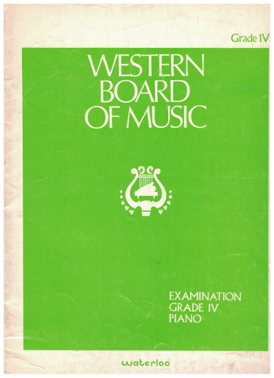 Picture of Western Board of Music, Grade 4 Piano Exam Book, 1976 Edition