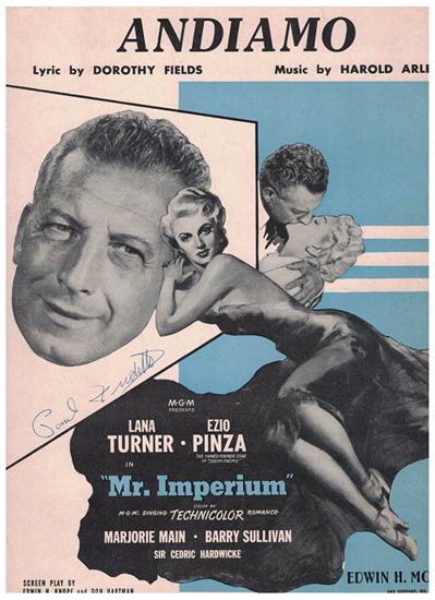Picture of Andiamo, from movie "Mr. Imperium", Dorothy Fields & Harold Arlen, sung by Ezio Pinza