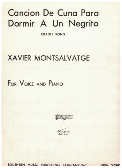 Picture of Cancion de cuna para dormir a un Negrito (Cradle Song), Xavier Montsalvatge