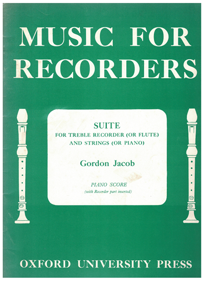Picture of Suite for Treble Recorder, Gordon Jacob, songbook