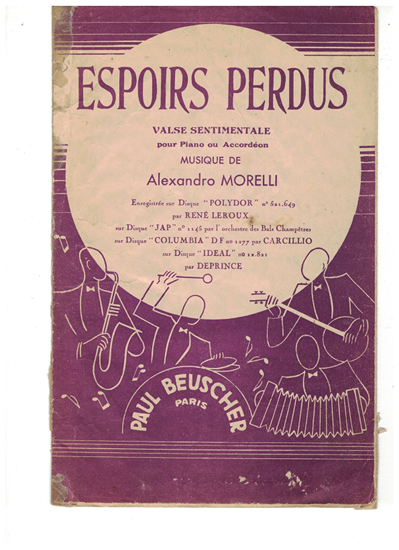 Picture of Espoirs Perdus, Alexandro Morelli, accordion solo