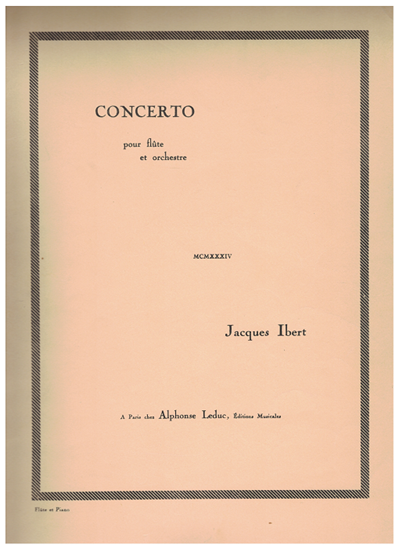 Picture of Concerto for Flute, Jacques Ibert