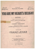 Picture of You Are My Heart's Delight, Franz Lehar, low voice solo