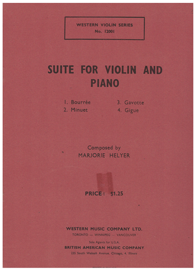 Picture of Suite for Violin & Piano, Marjorie Helyer