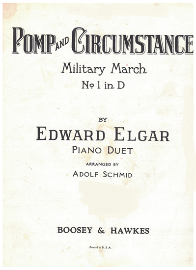 Picture of Pomp & Circumstance March No. 1 in D, Edward Elgar, arr. Adolf Schmid for piano duet