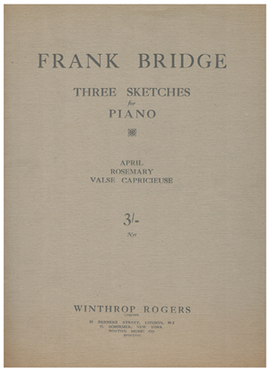 Picture of Three Sketches(April/Rosemary/Valse Capricieuse), Frank Bridge, piano solo