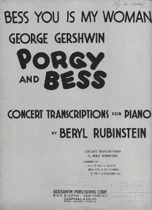 Picture of Bess You Is My Woman, George Gershwin, concert transcription by Beryl Rubinstein