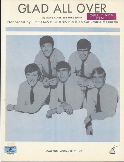 Picture of Glad All Over, Dave Clark & Mike Smith, recorded by The Dave Clark Five