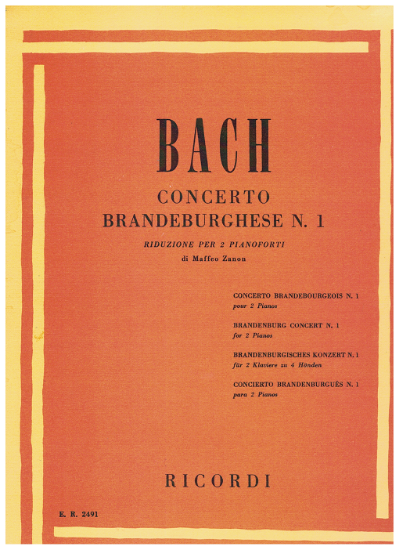 Picture of Brandenburg Concerto No. 1, J. S. Bach, arr. Maffeo Zanon, piano duo 